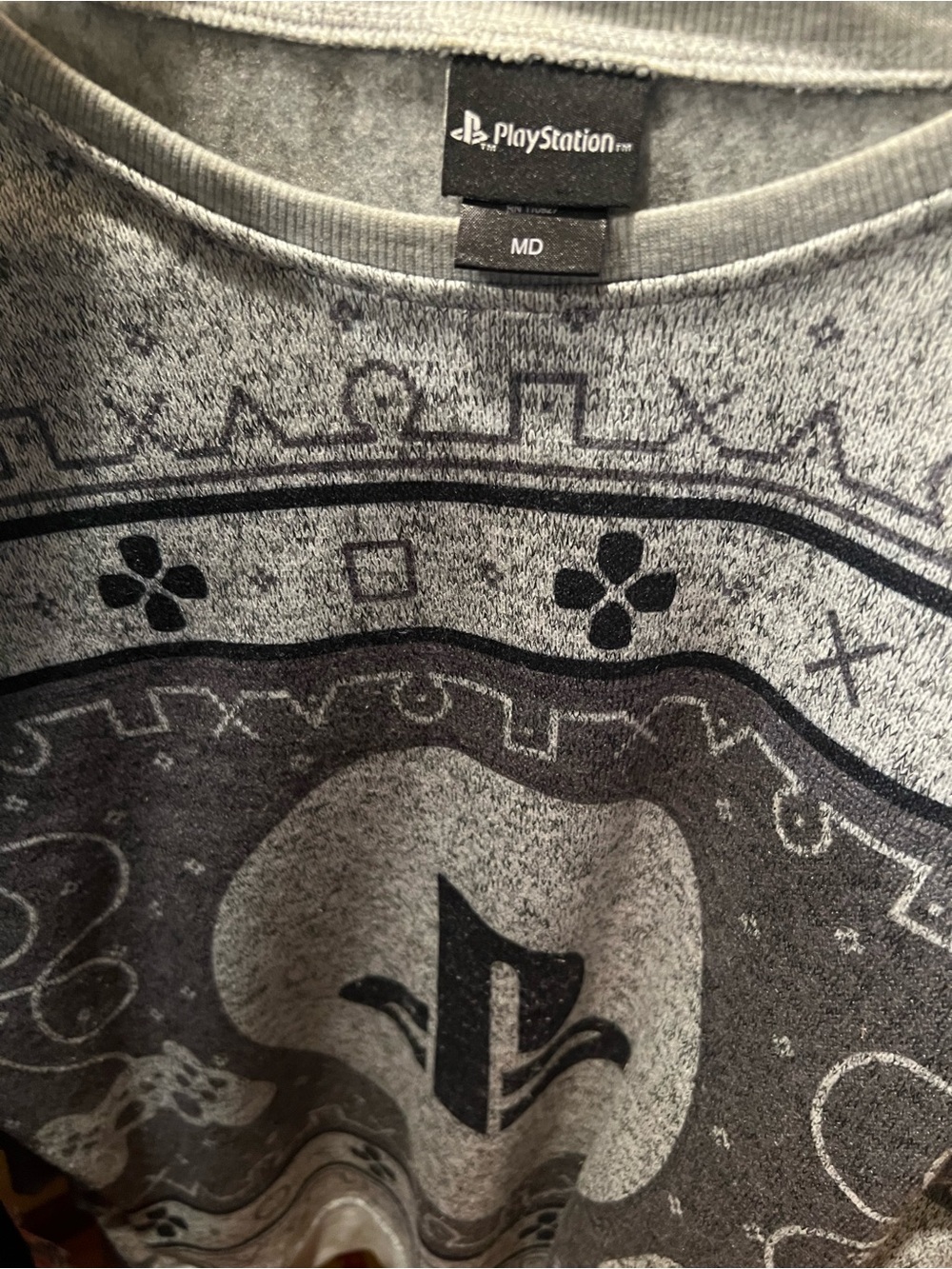 Sony Gray Crewneck Sweater with Black PlayStation Motif Limited Edition - Rare